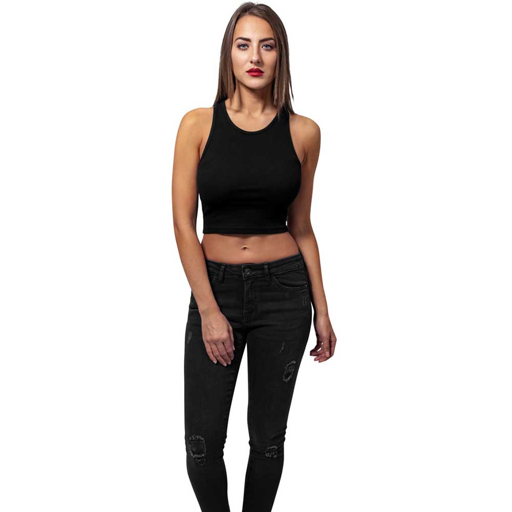 Urban Classics - Rib Crop top - Zwart